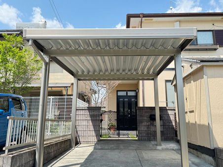 折板カーポートin姶良市