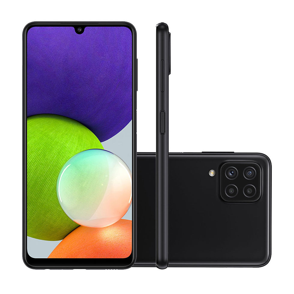 Samsung Galaxy A22 128GB Preto 4G Tela 6.4" Câmera Quadrupla Selfie 13MP Android 6.7