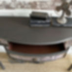 Möbelstreichen mit Decoupage Papier und Kreidefarbe im Rostlook