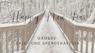 Großer SALE und Spendenaktion zum Neuen Jahr