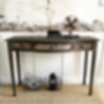 Möbelstreichen mit Decoupage Papier und Kreidefarbe im Rostlook