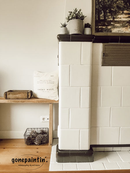 Kamin streichen mit Kreidefarbe