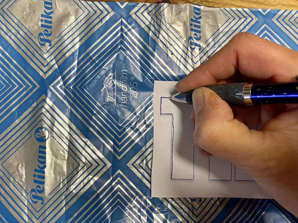 Bild übertragen mit Durchschlagpapier
