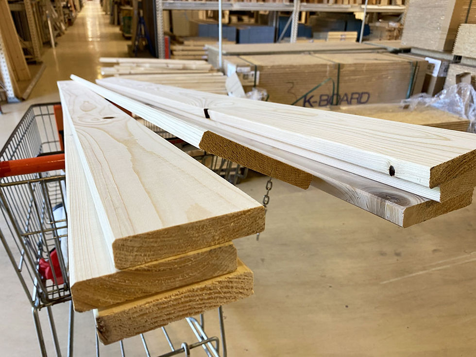 Holzbedarf für Fensterlädenbau