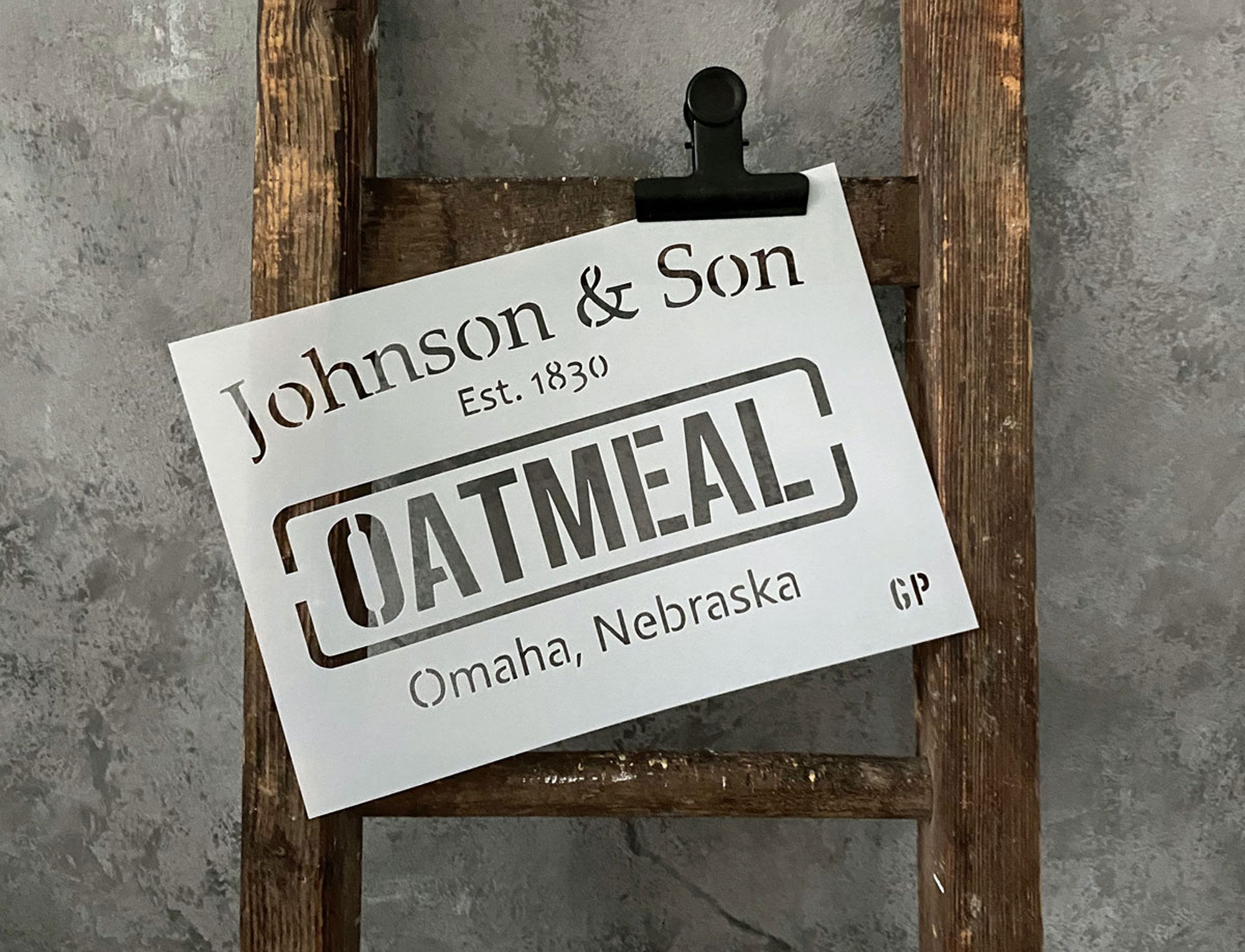 Schablone Oatmeal