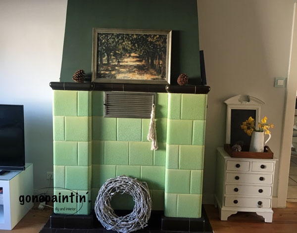 Kamin streichen mit Kreidefarbe