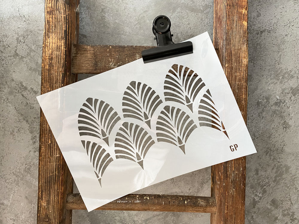 Schablone Retrofächer