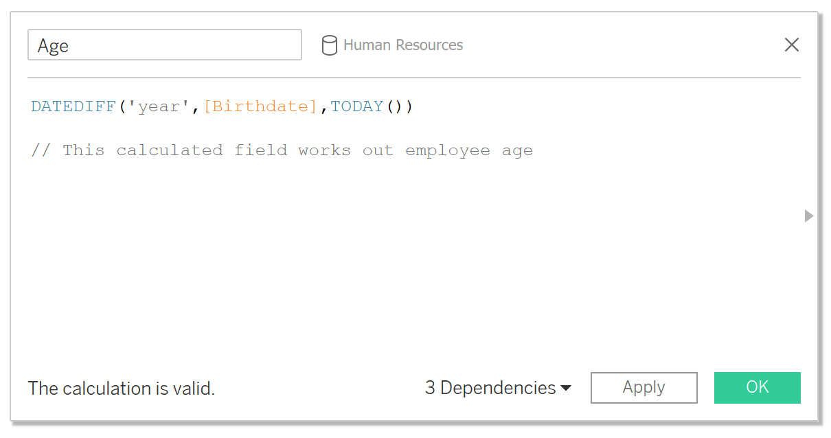 Single-line comment example using //