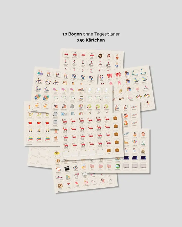 Thumbnail: Tagesplaner/ Familienplaner A3 für Kinder inkl. Symbole