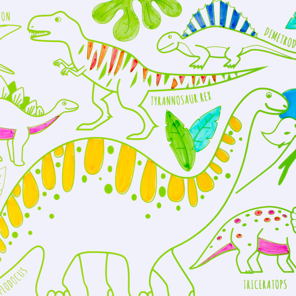 Miniaturbild: Malmatte / Tischset - DINO