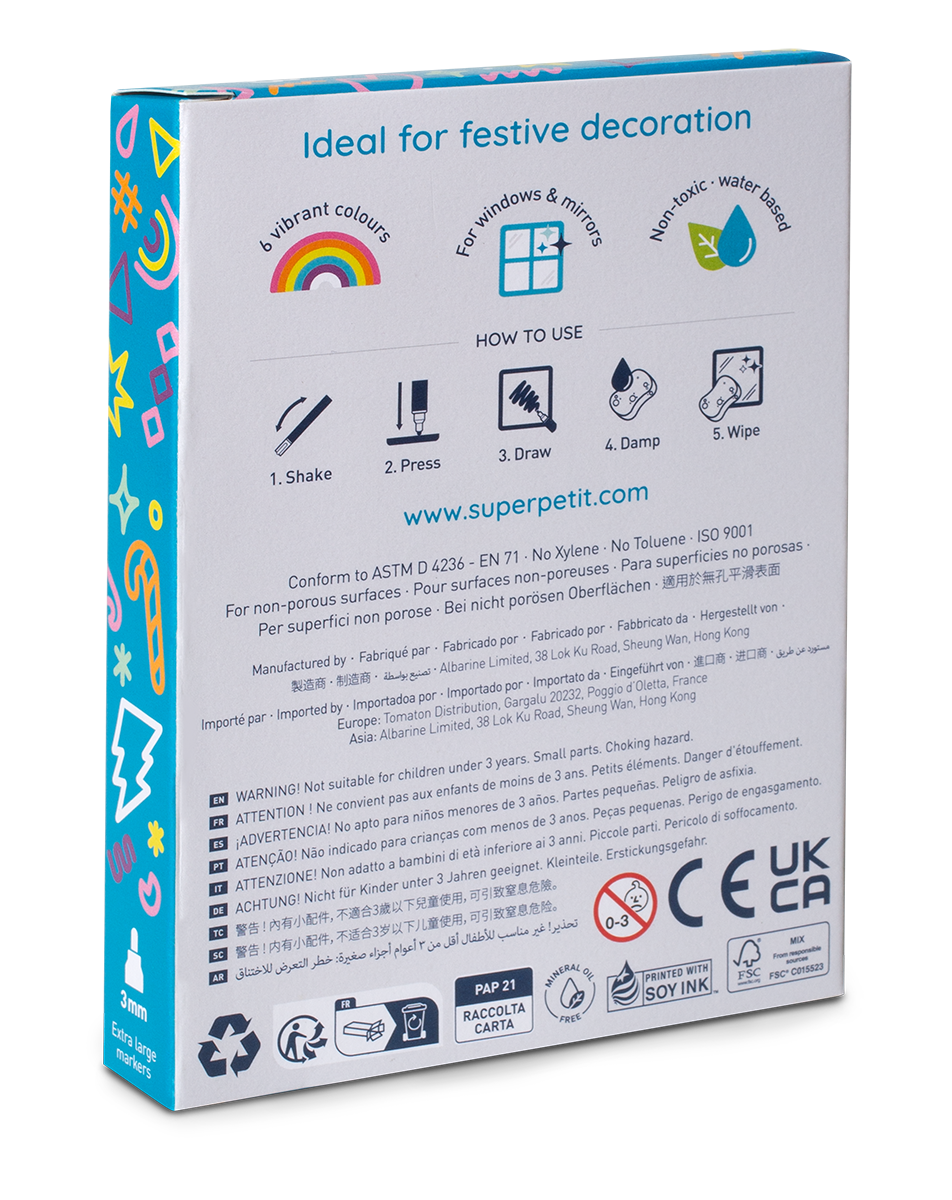 Miniaturbild: 6 extra große Marker für Fenster und Spiegel