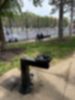 Sawyer Point pickleball court fountain