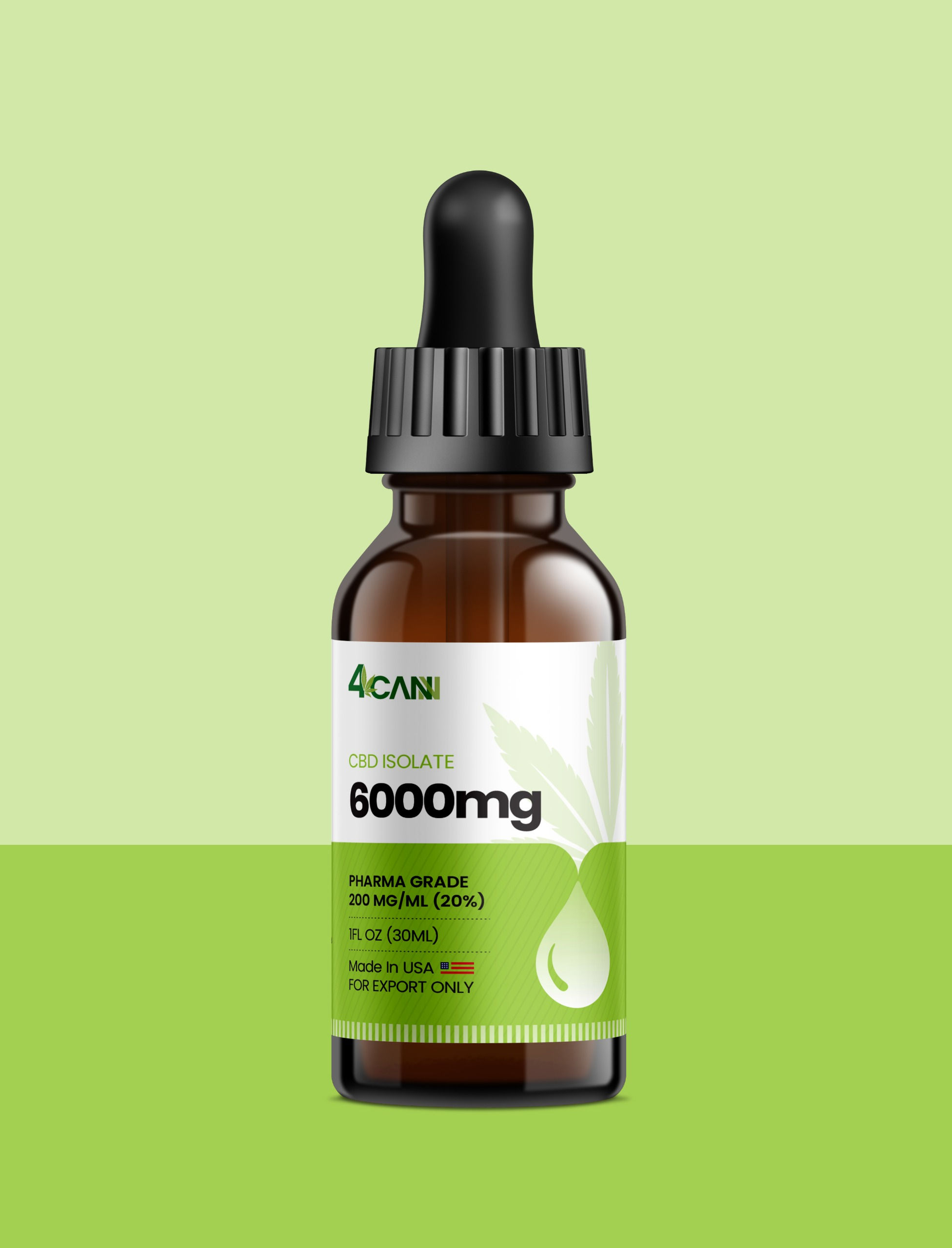 4CANN 6000mg Hemp CBD Isolate 30mL (200mg CBD/mL)