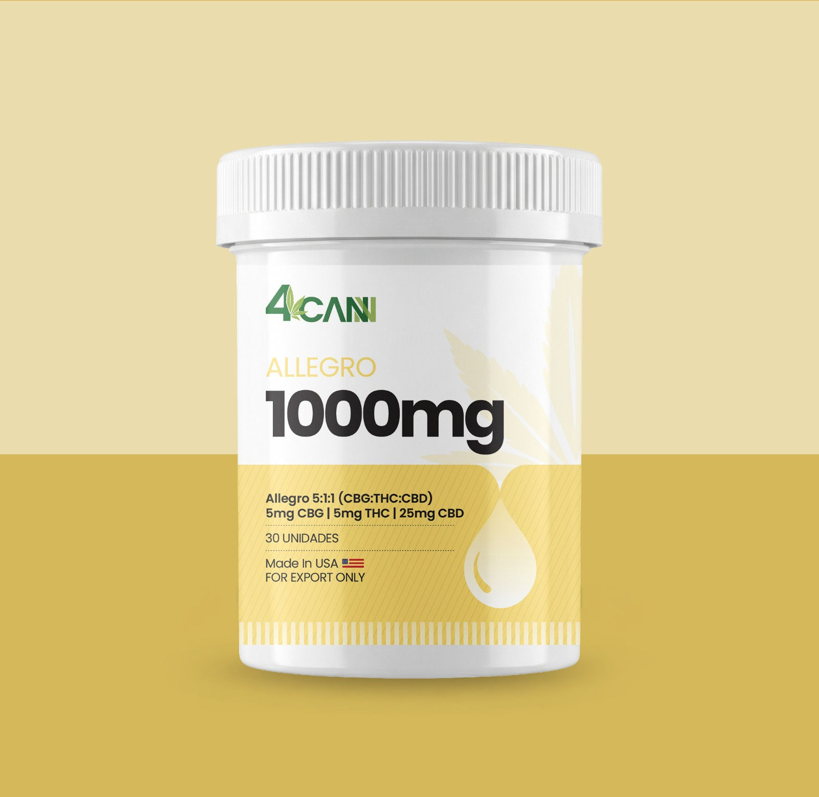 4CANN Allegro - 1000MG 5:1:1 (CBD:THC:CBG) Gummies 30ct.