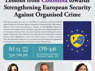 [Oct 23] Lessons from Colombia towards Strengthening European Security Against Organised Crime
