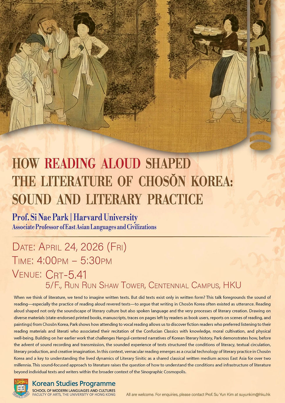 [Apr 24] How Reading Aloud Shaped the Literature of Chosŏn Korea: Sound ...