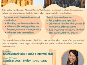 [Mar 27] German Programme Alumni Career Talk Series