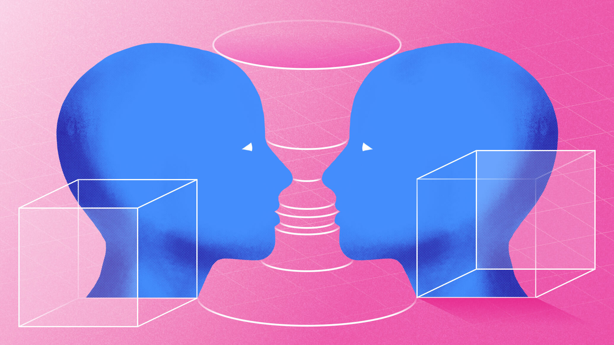 Rubin's Vase and the Necker Cube illusions