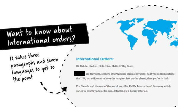 Screenshot showing text that takes a long time for a user to find the information they need
