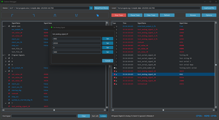 Crestron Debugger
