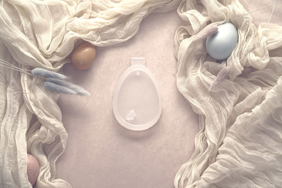 Silikonform - Ostereier mit kleinem Hasen