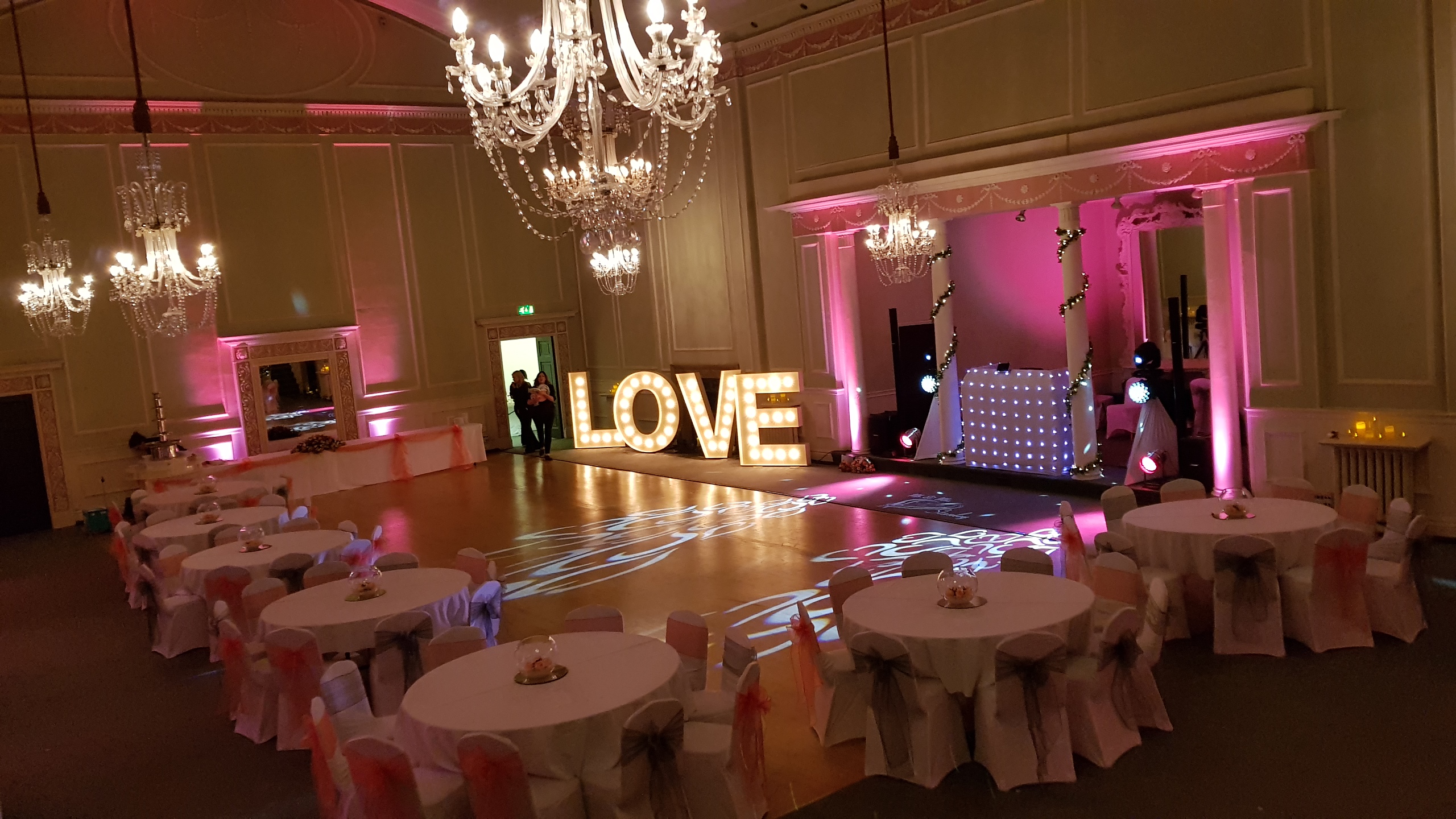 Our Medium White with Uplighting