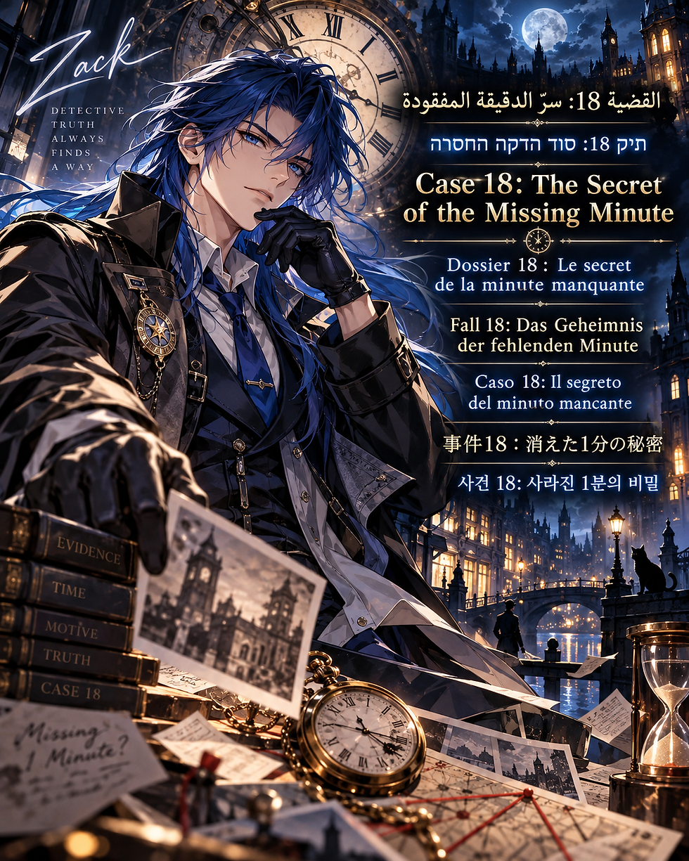 القضية 18: سرّ الدقيقة المفقودة | תיק 18: סוד הדקה החסרה | Case 18: The Secret of the Missing Minute | Dossier 18 : Le secret de la minute manquante | Caso 18: Il segreto del minuto mancante | केस 18: