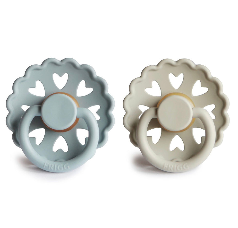 FRIGG ANDERSEN NATURAL RUBBER BABY PACIFIER (STONE BLUE / WILLOW GRAY)