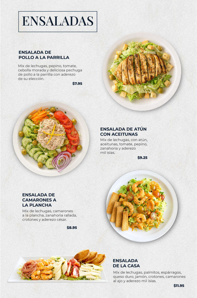 Menú Club Árabe Salvadoreño