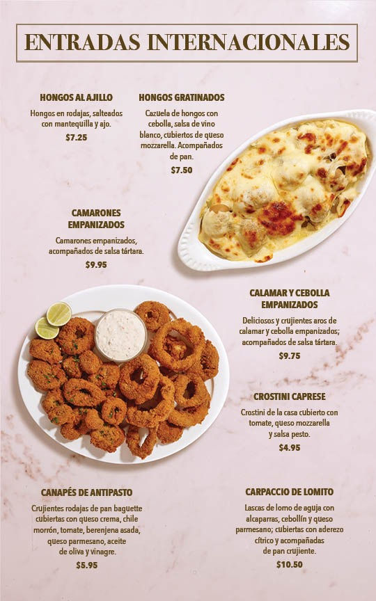 Menú Club Árabe Salvadoreño