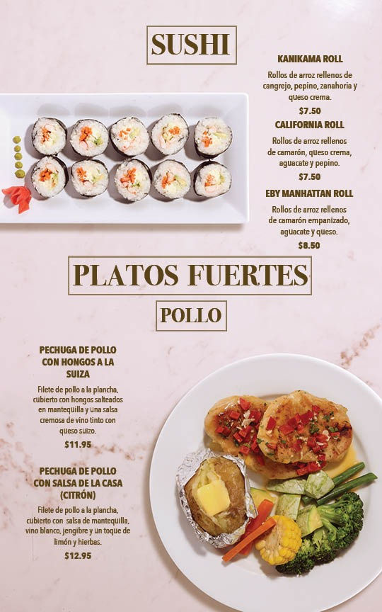 Menú Club Árabe Salvadoreño