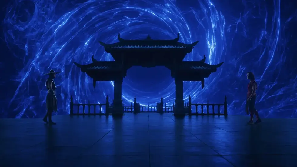 Luta de Liu Kang (Ludi Lin) e Kung Lao (Max Huang)