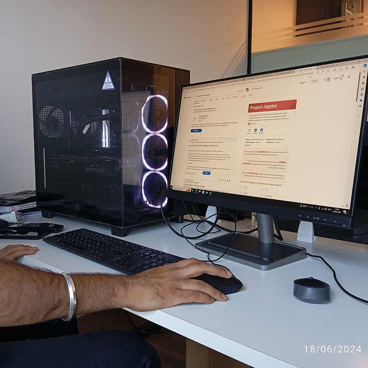 Akhar’s first NVIDIA RTX workstation used for early AI experiments, model training, and language infrastructure development.