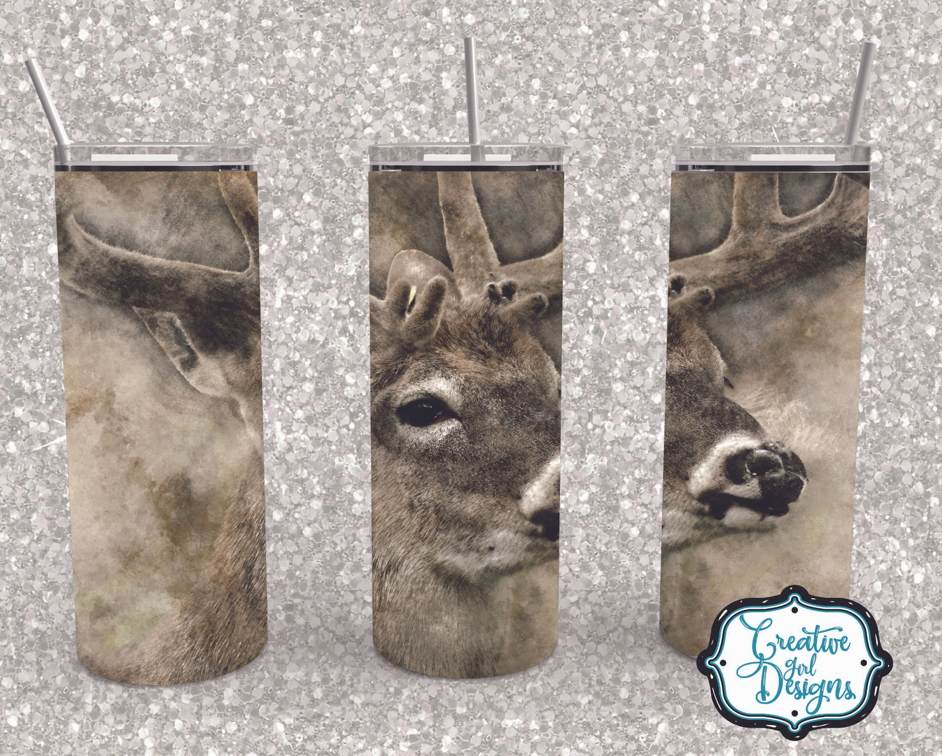 Vintage Deer Tumbler