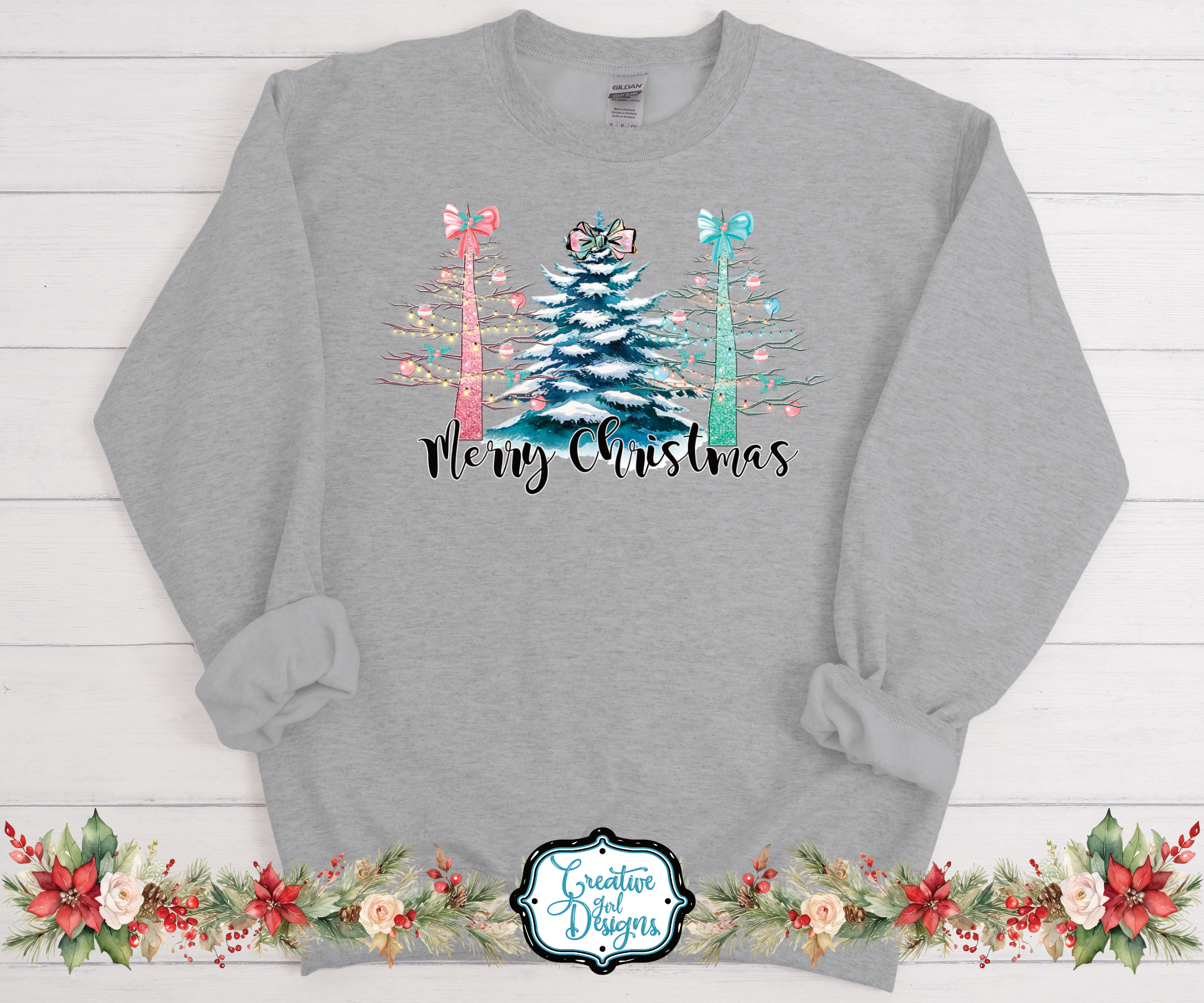 Merry Christmas Pastel Christmas Trees