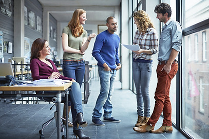 Students Discussing Paper