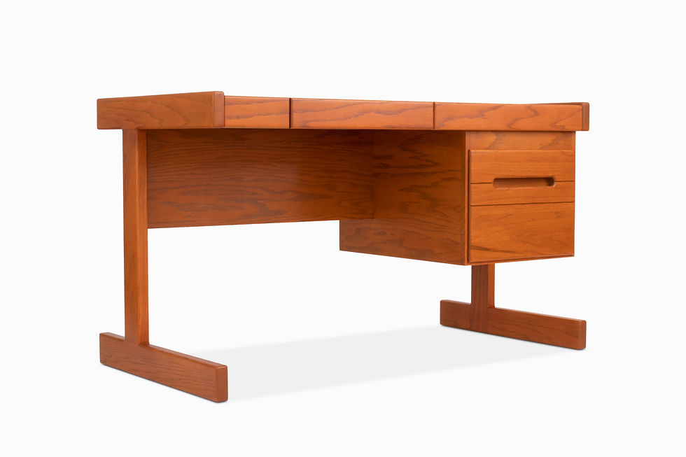 Thumbnail: Vintage Oak Cantilever Desk by Lou Hodges