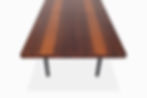 Thumbnail: Large Vintage Mid Century Mixed Wood Dining Table by Milo Baughman
