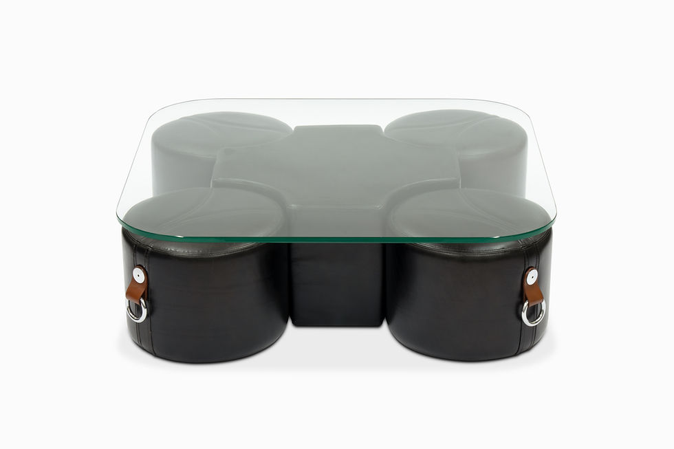 Thumbnail: Vintage Italian Modern Coffee Table with Stools by Guido Faleschini for Mariani