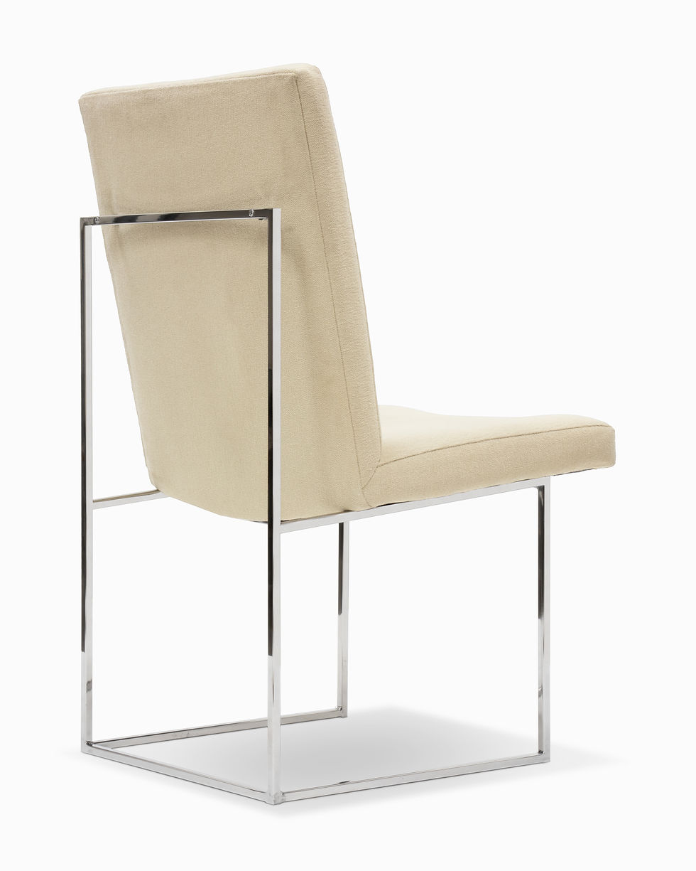 Thumbnail: Set of 4 Vintage Mid Century Chrome "Thin Line" Dining Chairs by Milo Baughman
