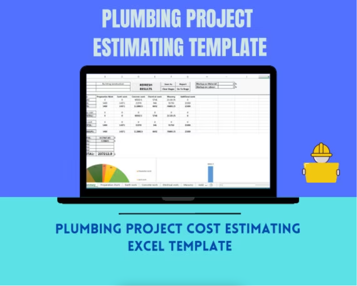 Plumbing Cost Calculator Estimate Excel Template