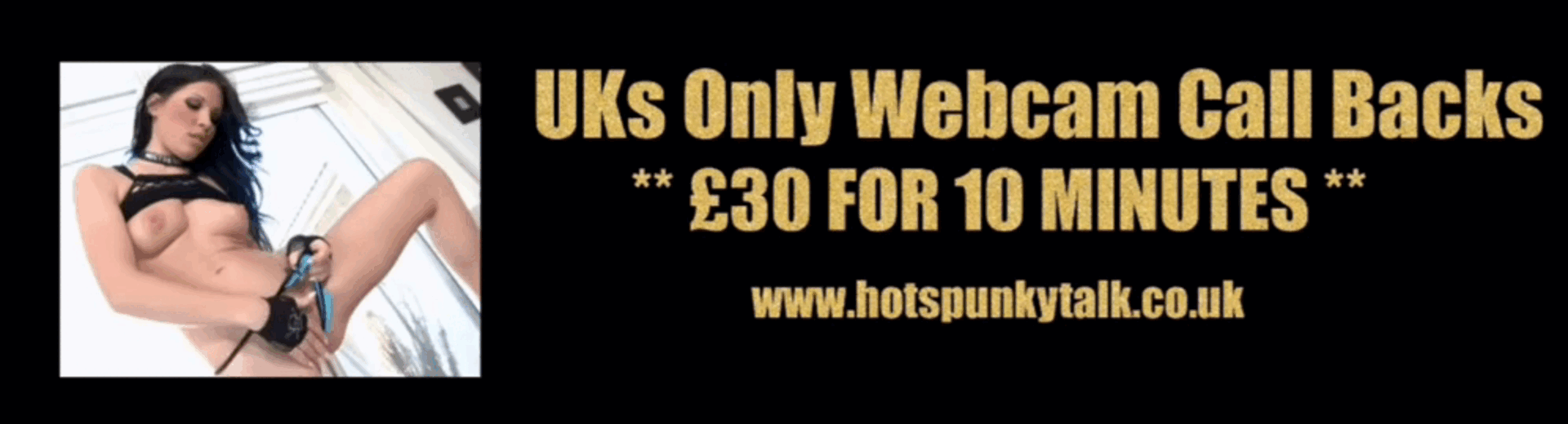 animated banner with text image depicting our prices with a woman masturbating while on live uk webcam