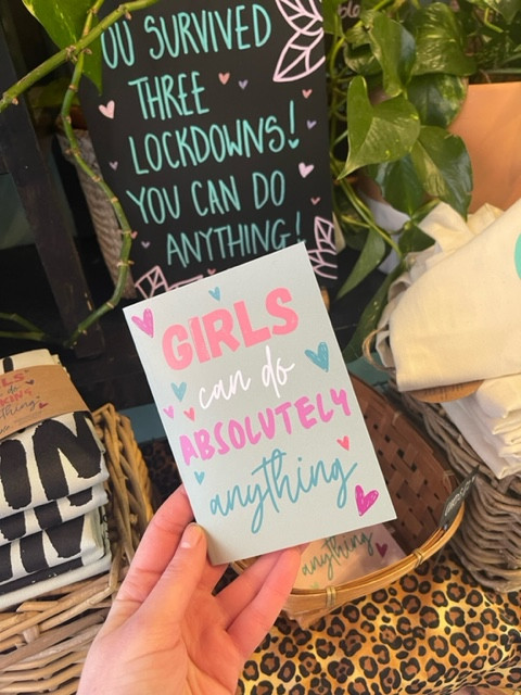 girls can do absolutely anything notebook a6 nibble nq northern quarter female run business empowering merchandise uk delivery