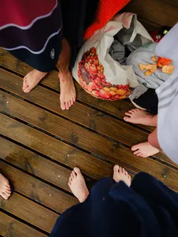 Visitors warm hearts sauna