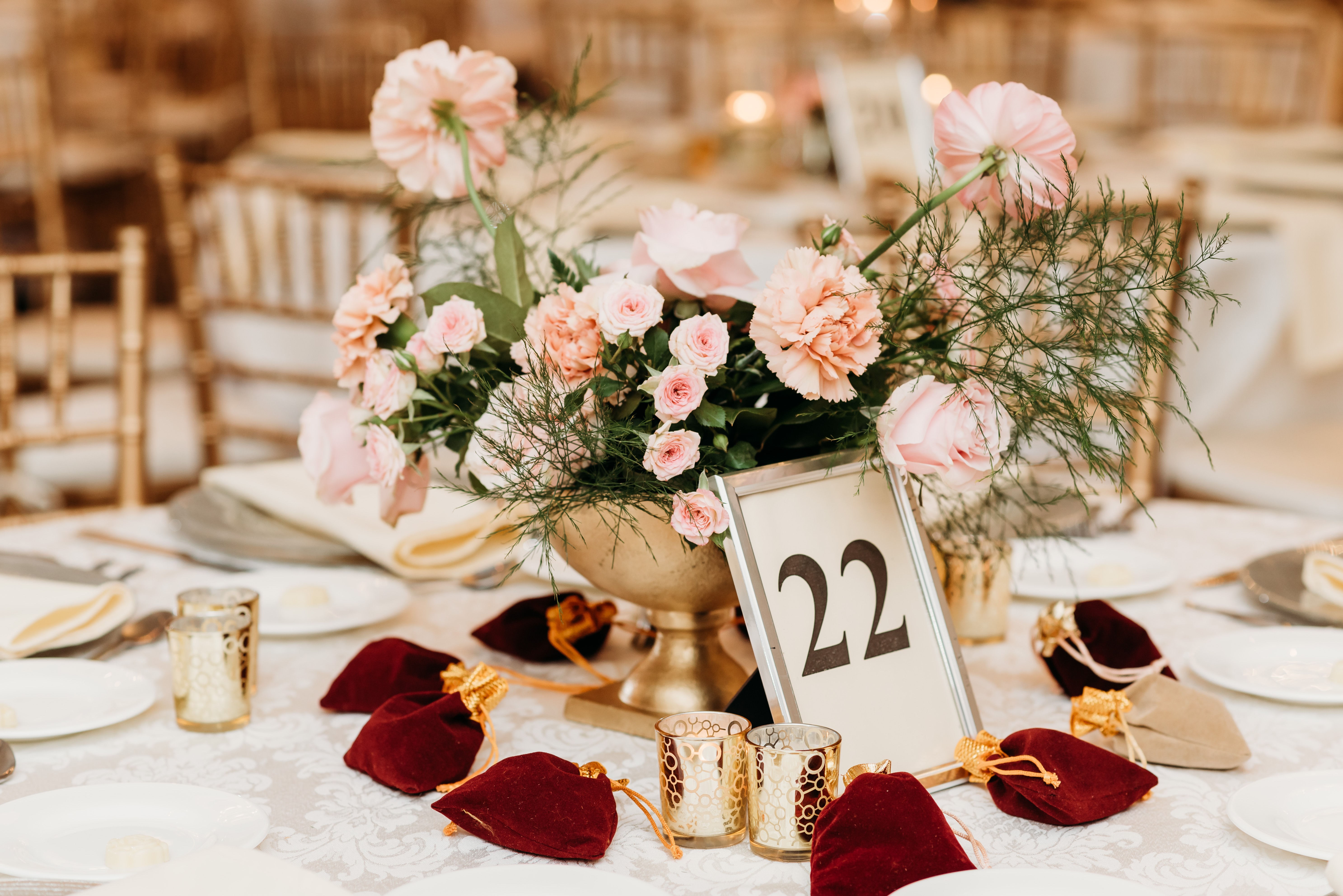 Decorative gold bowl rental