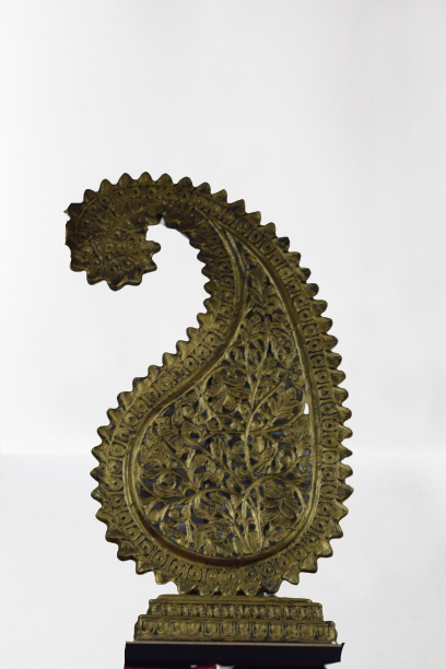 Thumbnail: 7' Tall Antique Gold Tall Paisley on Base