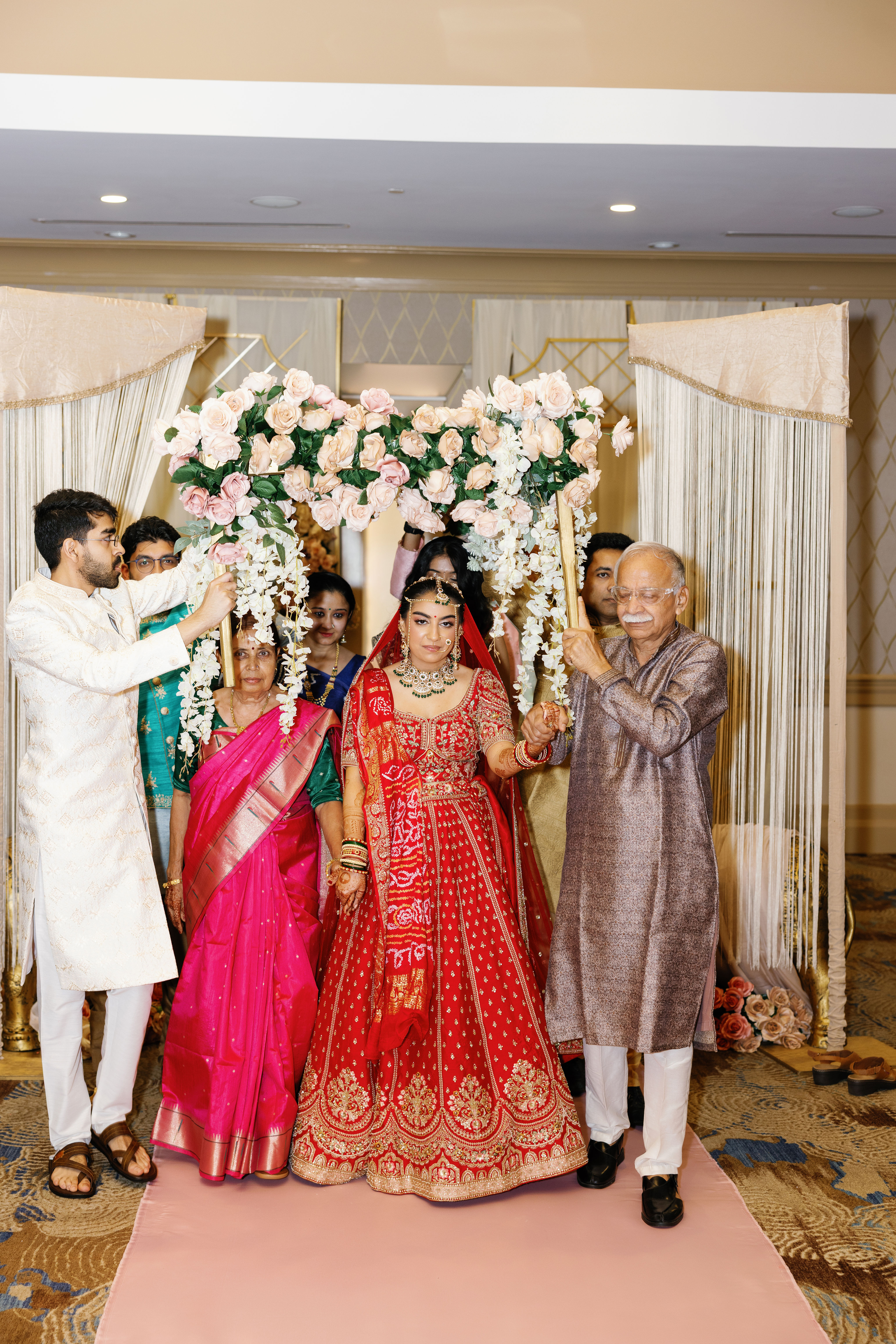 Floral"Chaadar"Bride's Aisle Entry Canopy