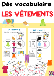 Les vêtements - spielerischer Vokabelwürfel