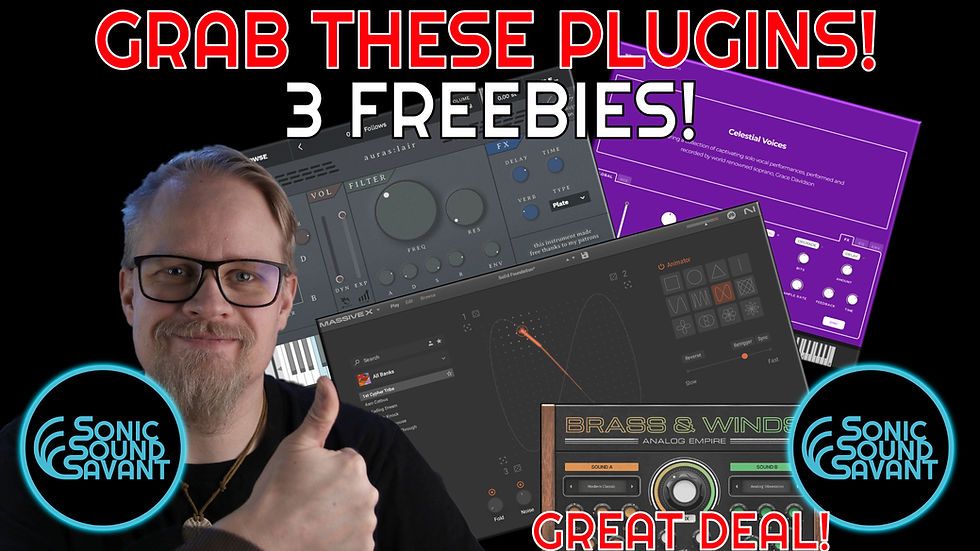 3 GREAT new FREE plugins and libraries! 1 dirt CHEAP DEAL!!