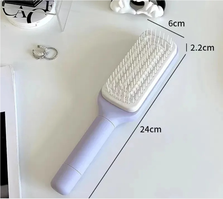 Rotating Hair Brush with One-Button Cleaning (Single)